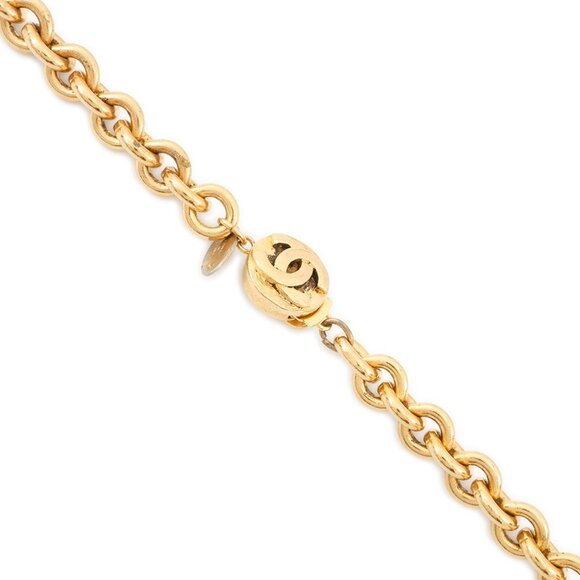 CHANEL Gold Logo Necklace - Picture 5 of 13